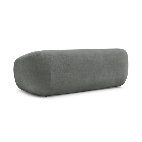 Ciemnoszara rozkładana sofa z tkaniny szenilowej 228 cm Neyo – Bobochic Paris-image-4