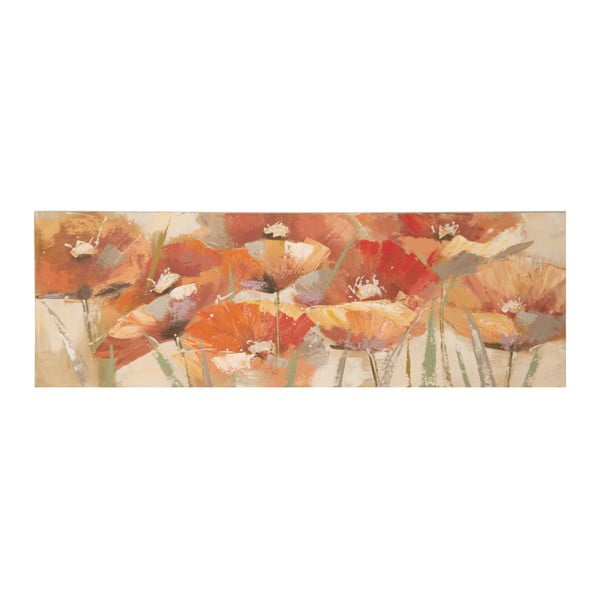 Obraz ręcznie malowany Mauro Ferretti Poppies, 50x150 cm