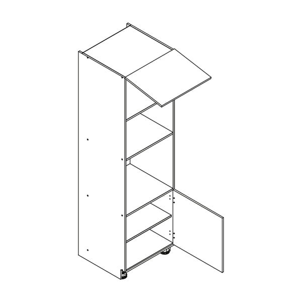 Wysoka szafka kuchenna na piekarnik i mikrofalówkę do zabudowy (szer.  60 cm) Nico – STOLKAR-image-2