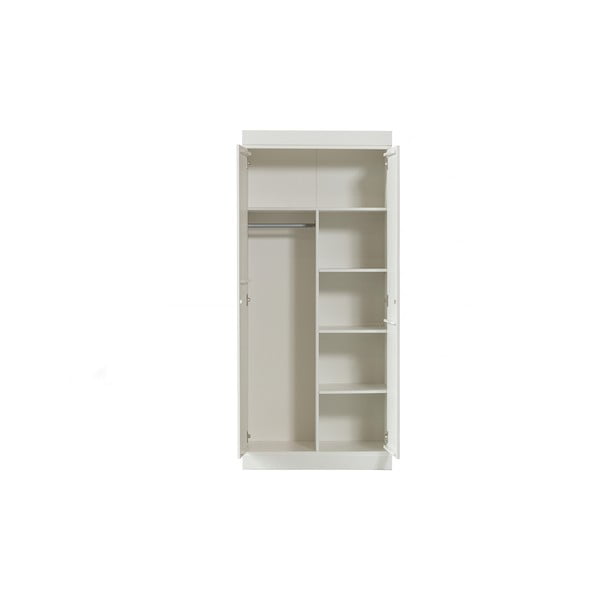 Biała szafa z litego drewna sosnowego 77x175 cm Connect – WOOOD-image-1