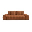 Sofa z tkaniny szenilowej w kolorze terakoty 278 cm Everest – Bobochic Paris