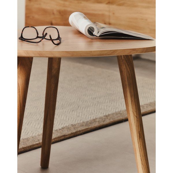 Stoliki z litego drewna akacjowego zestaw 2 szt. 60x61 cm Duvani – Kave Home-image-1