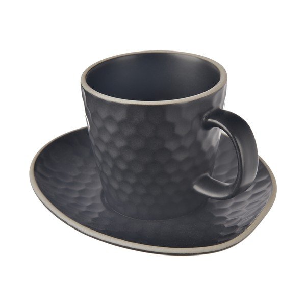 Czarna ceramiczna filiżanka do cappuccino 250 ml Tea Time – Orion-image-2