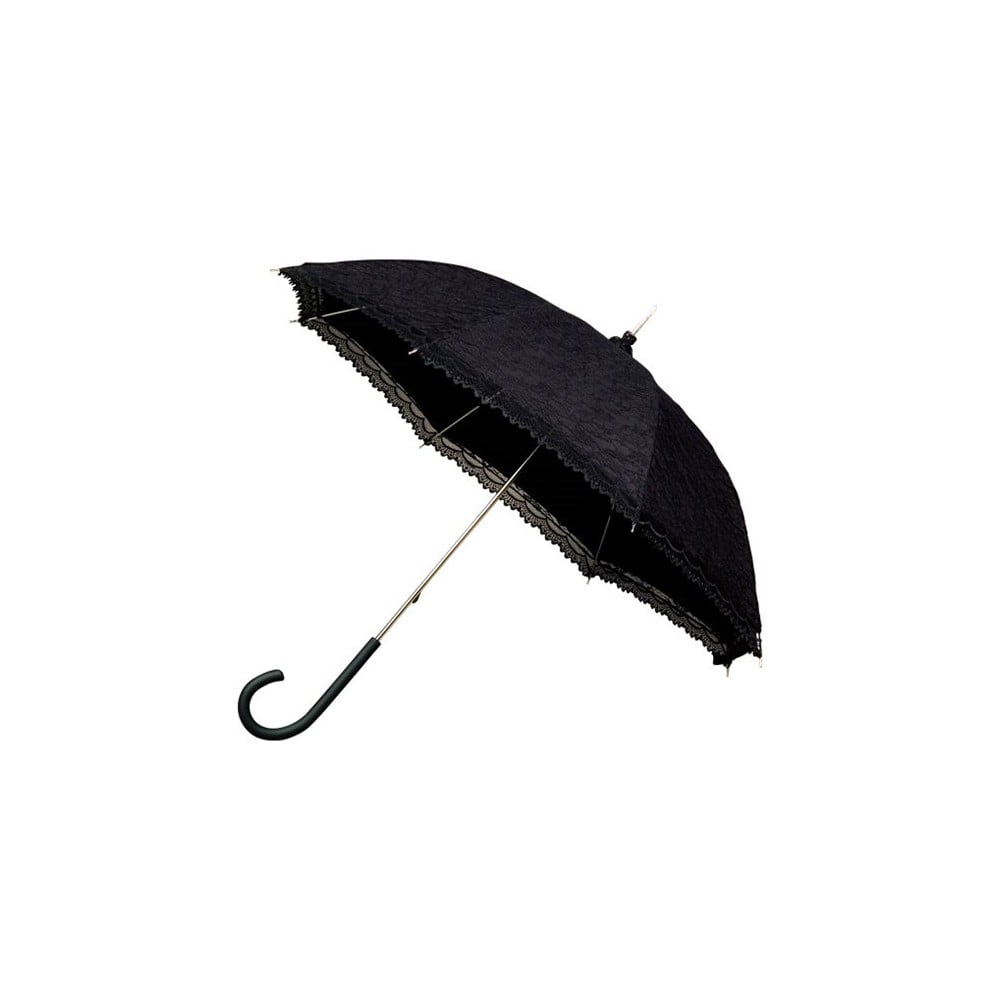 Czarny parasol Ambiance Victorian, ⌀ 85 cm