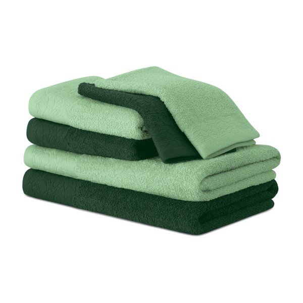 Zielone bawełniane ręczniki zestaw 6 szt. frotte Flos – Restilo