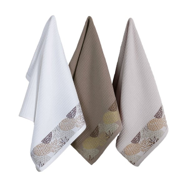 Bawełniane ścierki zestaw 6 szt. 40x60 cm Pineapple – Foutastic