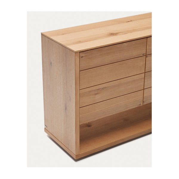Niska komoda w dekorze dębu 200x74 cm Alguema – Kave Home-image-4