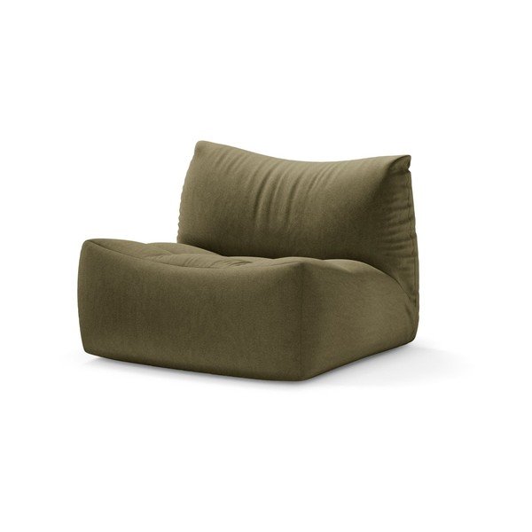 Aksamitna poduszka do siedzenia w kolorze khaki Tove – Micadoni 