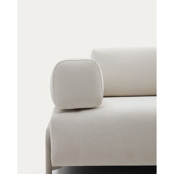 Beżowy podłokietnik do sofy modułowej z tkaniny szenilowej Compo – Kave Home-image-1