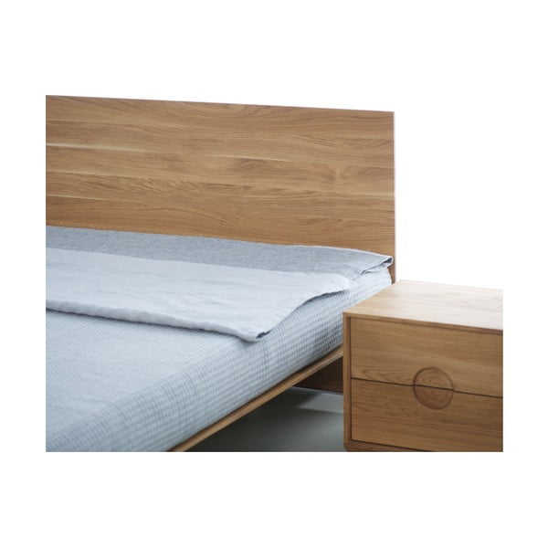 Łóżko z drewna dębowego pokrytego olejem Mazzivo Nobby, 120x210 cm-image-1