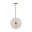 Lampa wisząca w kolorze złota ze szklanym kloszem Glass – Mauro Ferretti