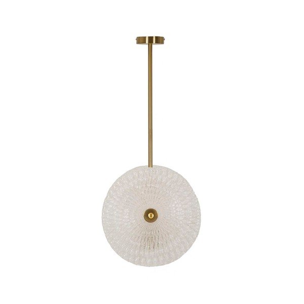 Lampa wisząca w kolorze złota ze szklanym kloszem Glass – Mauro Ferretti