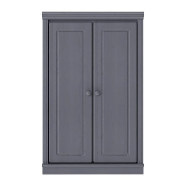 Szara szafka z litego drewna sosnowego 74x118x35 cm Anita – Støraa