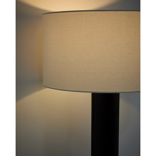 Biała/ciemnobrązowa lampa stojąca z tekstylnym kloszem (wysokość 150,5 cm) Niani – Kave Home-image-2