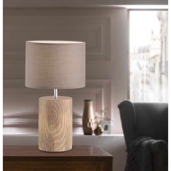 Brązowa lampa stołowa Fischer & Honsel Malik, wys. 43 cm-image-3