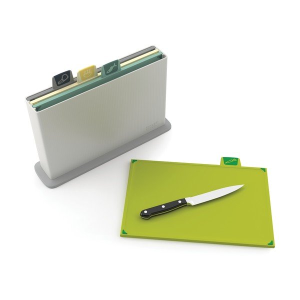 Szary stojak z 4 deskami do krojenia Joseph Joseph Index Opal, dł. 30 cm-image-3