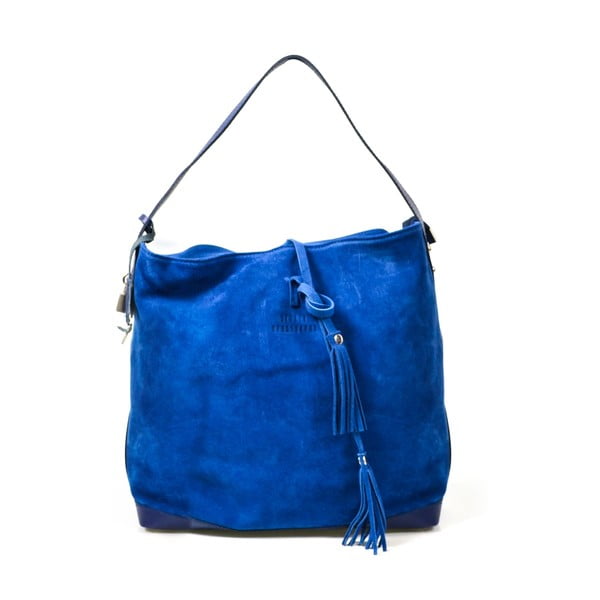Skórzana torebka Stefie, niebieska