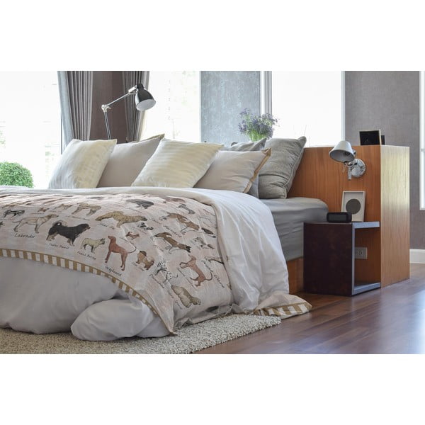 Narzuta na łóżko dwuosobowe 170x240 cm Dog Types – Little Nice Things-image-1