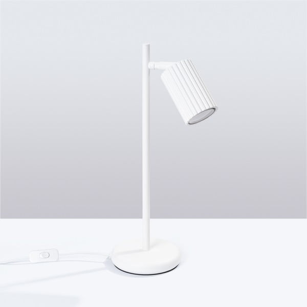 Biała lampa stołowa (wysokość 43 cm) Gleam – Sollux-image-3