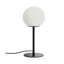 Biała/czarna lampa stołowa ze szklanym kloszem (wysokość 35 cm) Brisia – Kave Home