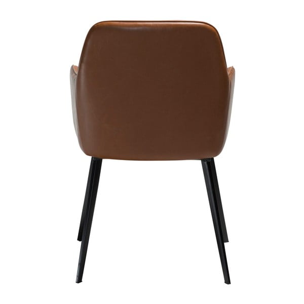 Brązowe krzesło ze skóry ekologicznej DAN-FORM Denmark Embrace Vintage-image-4
