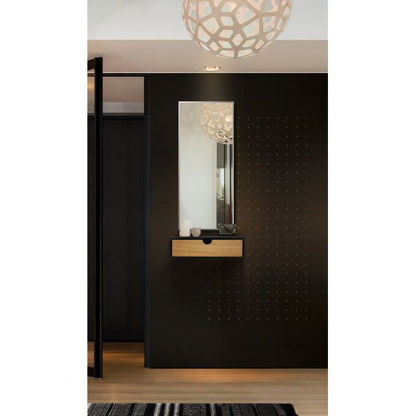 Czarna wisząca szafka nocna Woodman Farsta-image-1