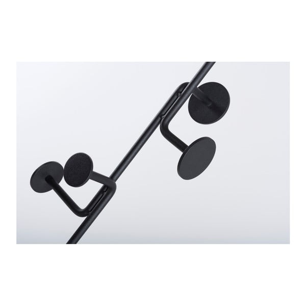 Wieszak stojący z litego drewna dębowego z czarnym elementem Gazzda Hook-image-3