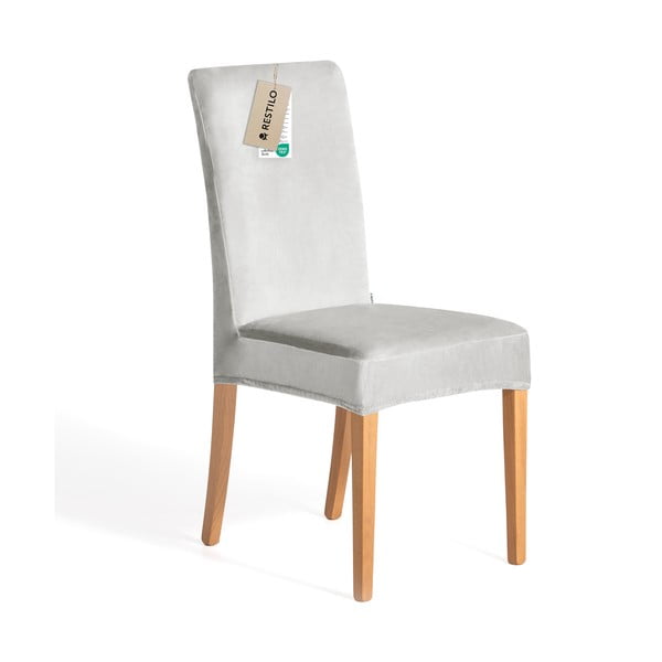 Jasnoszare elastyczne pokrowce na krzesło zestaw 4 szt. 48 cm Sento – Restilo-image-3