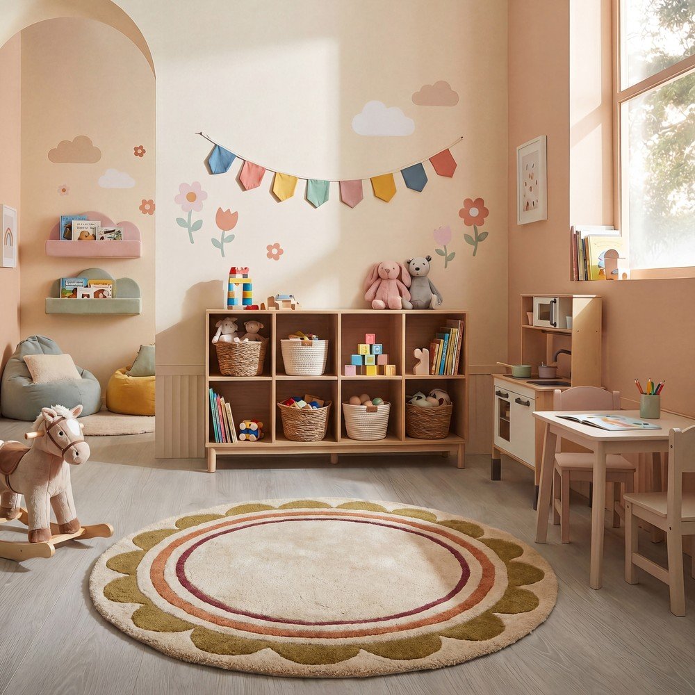 Wełniany okrągły dywan tkany ręcznie w naturalnym kolorze ø 120 cm Lois – Flair Rugs (zdjęcie 3)
