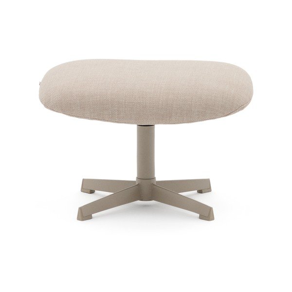 Beżowy podnóżek z tkaniny szenilowej Teryl – Kave Home-image-3