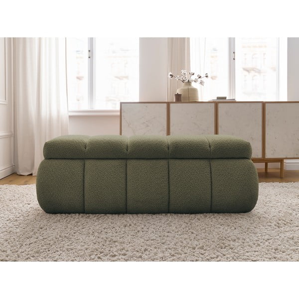 Zielona  ławka z materiału bouclé – Bobochic Paris-image-4