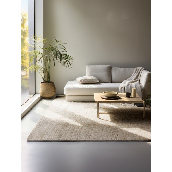 Dywan z mieszanki juty dwustronny/tkany ręcznie w jasnym naturalnym kolorze 160x230 cm Dhaka – Hanse Home-image-1
