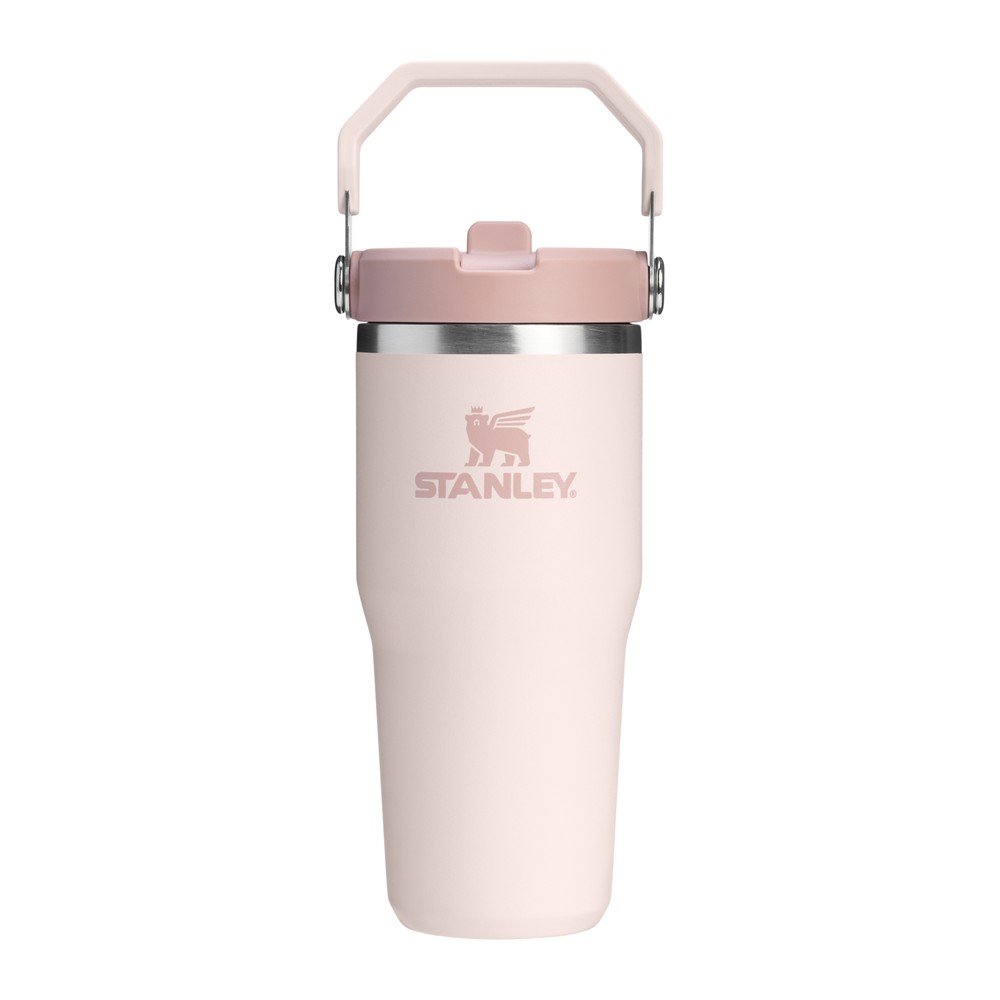 Jasnoróżowy termos ze stali nierdzewnej 410 ml IceFlow™ Flip Straw 2.0 Tumbler Rose Quartz – Stanley