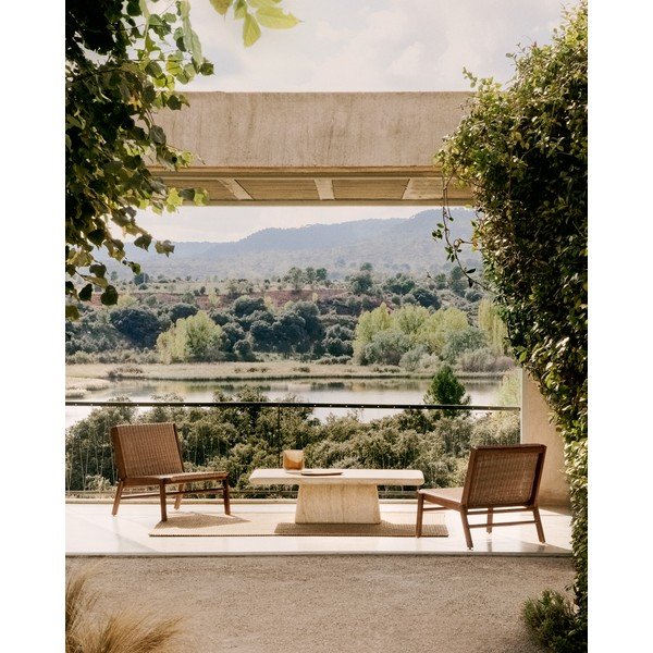 Drewniany fotel ogrodowy w naturalnym kolorze Itani – Kave Home-image-2