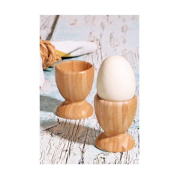 Zestaw 2 bambusowych kieliszków na jajka, Kutahya ⌀ 6 cm