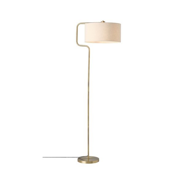 Kremowa/w kolorze mosiądzu tekstylna lampa stojąca (wysokość 160 cm) Josho – Ellos Home-image-3