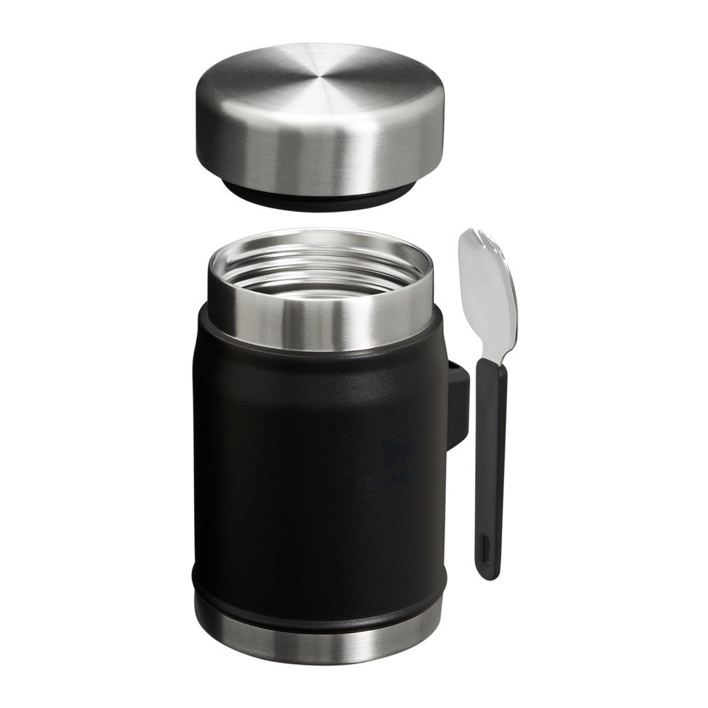 Termos na jedzenie ze stali nierdzewnej w kolorze matowej czerni 400 ml Legendary Food Jar + Spork Black 2.0 – Stanley (zdjęcie 2)