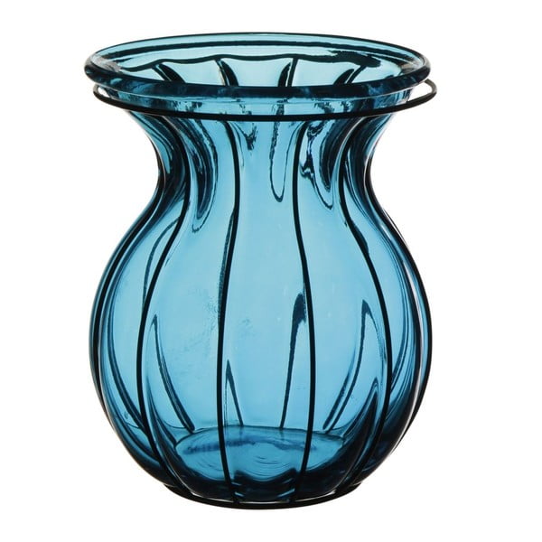 Lampion Ecoglass Blue, 22x22x26 cm