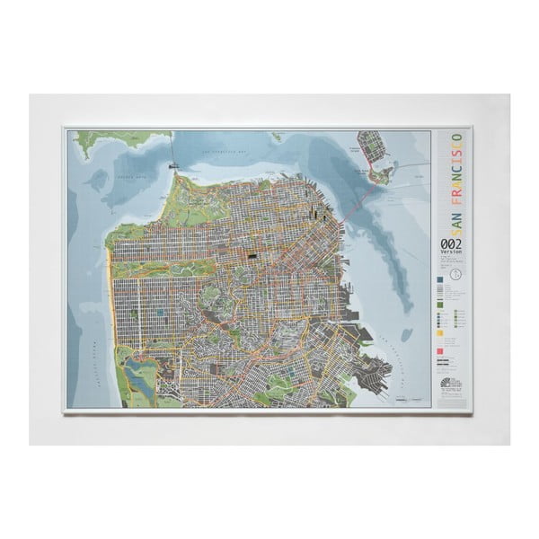 Mapa San Francisco The Future Mapping Company Street Map, 100x70 cm
