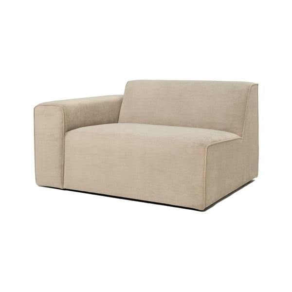 Beżowy końcowy moduł sztruksowej sofy Scandic Sting, 124 cm, lewostronny-image-2