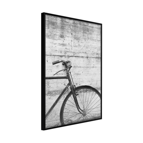 Plakat w ramie Artgeist Bicycle Leaning Against the Wall, 20x30 cm