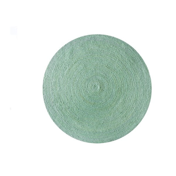 Dywan z juty Linen Couture Rug Circle Green, ⌀ 140 cm