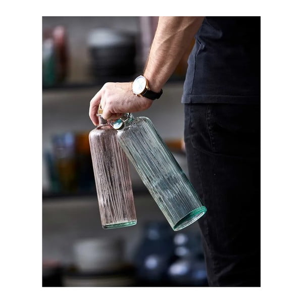 Różowa szklana butelka 1,2 l Kusintha − Bitz-image-3