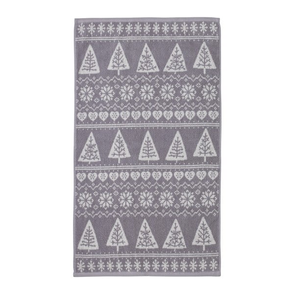 Szary ręcznik Nordic Winter, 90x140 cm