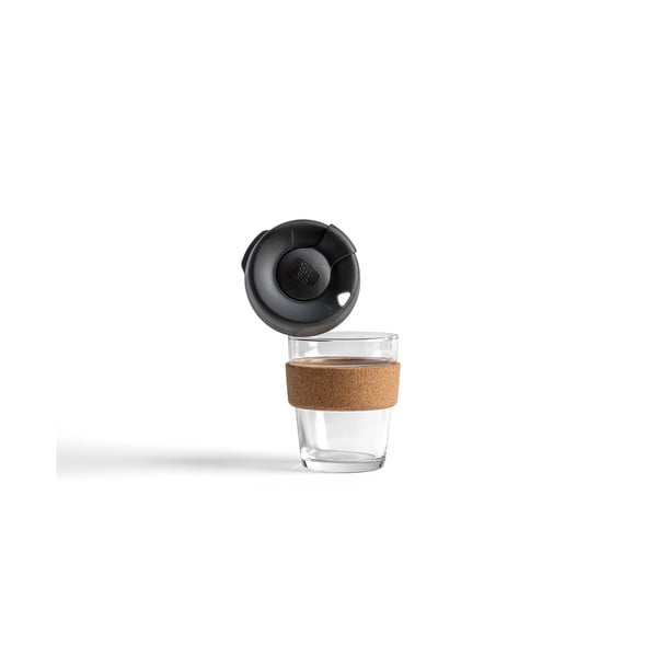Czarny/brązowy kubek podróżny 340 ml Brew Cork Black M – KeepCup-image-1