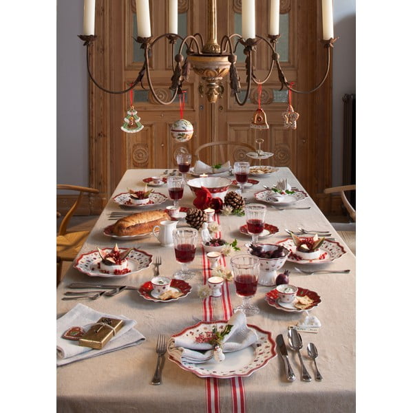 Biało-czerwona porcelanowa świąteczna miska Toy's Delight Villeroy&Boch, ø 19 cm-image-1