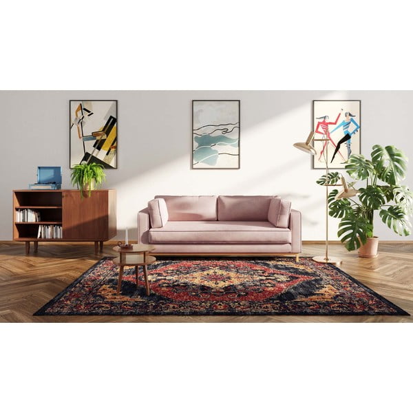 Jasnoróżowa aksamitna sofa 222 cm Celerio – Ame Yens-image-1