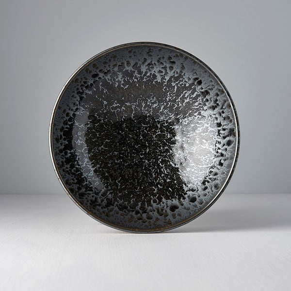 Czarno-szara miska ceramiczna na zupę MIJ Pearl, ø 24 cm-image-2