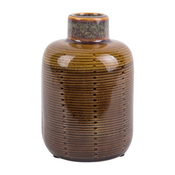 Brązowy ceramiczny wazon PT LIVING Bottle, wys. 14 cm