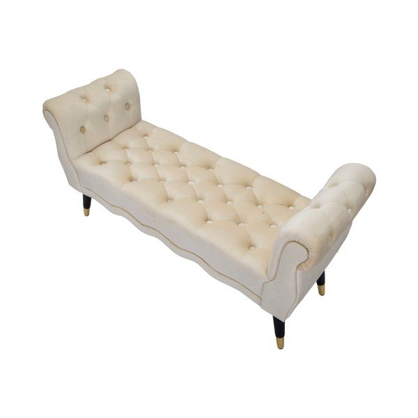 Kremowa aksamitna ławka Paris – Mauro Ferretti-image-3